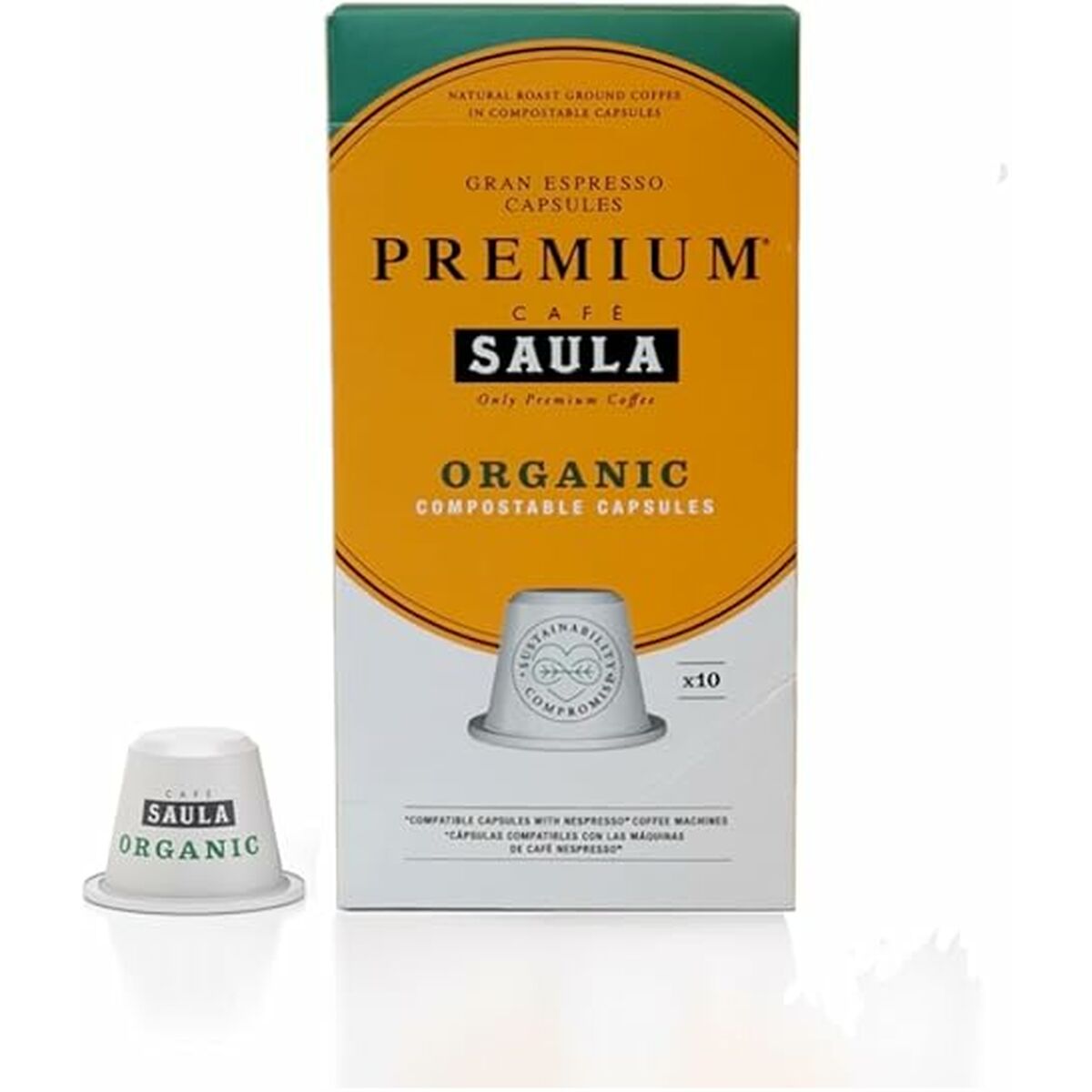 Coffee Capsules with Case Saula 30338181 Premium Organic 10Cap Zero Coffee Capsules with Case Saula 30338181 Premium Organic 10Cap Zero