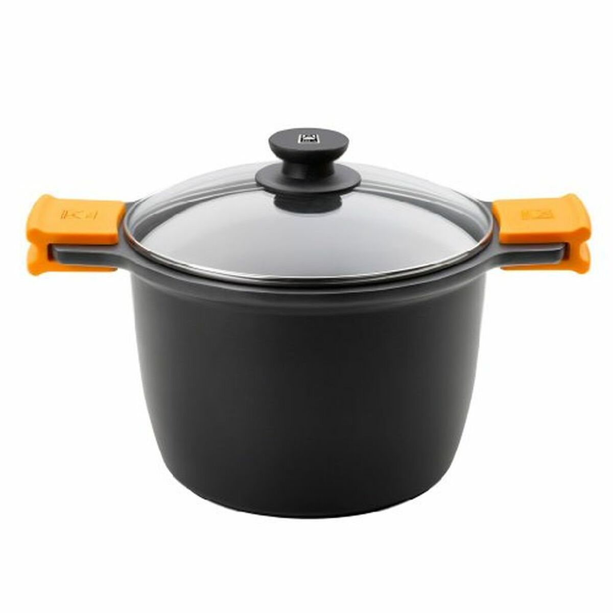 Pot with Glass Lid BRA A273907 Black Metal Aluminium Toughened aluminium Cast aluminium (1 Unit) Pot with Glass Lid BRA A273907 Black Metal Aluminium Toughened aluminium Cast aluminium (1 Unit)