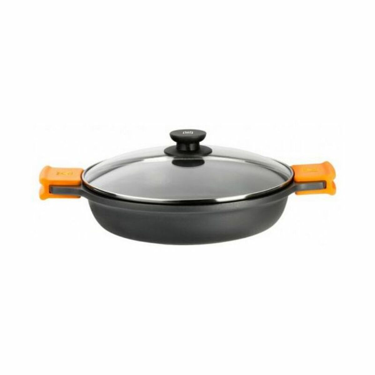 Casserole BRA A270532 (32 cm) Black Black/Orange Metal Aluminium Toughened aluminium Cast aluminium  32 cm