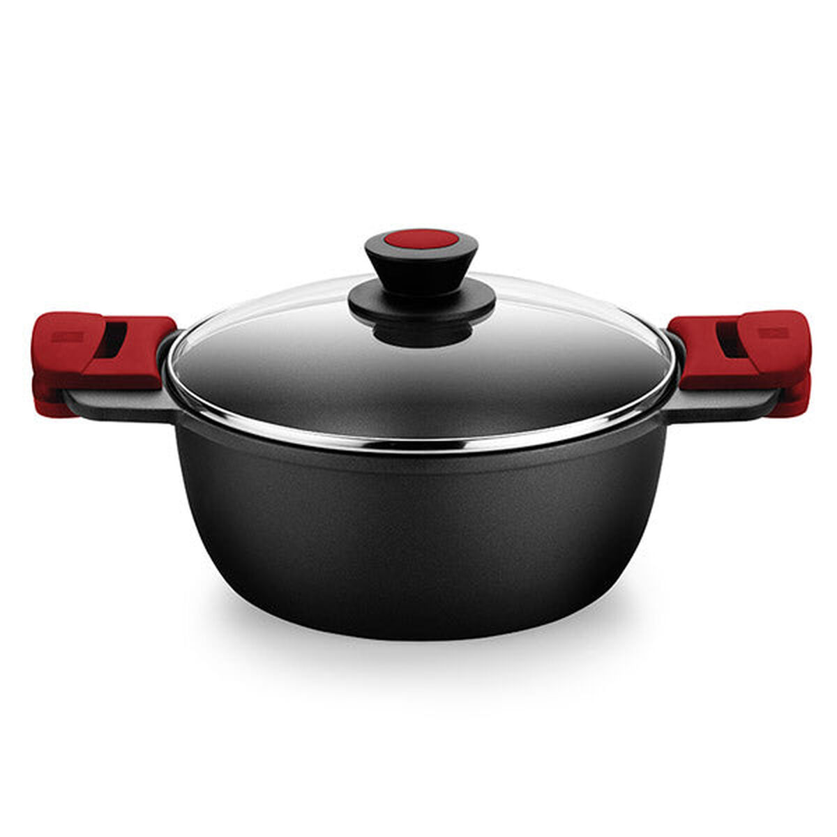 Casserole with glass lid BRA A410324 Black 4 L Casserole with glass lid BRA A410324 Black 4 L