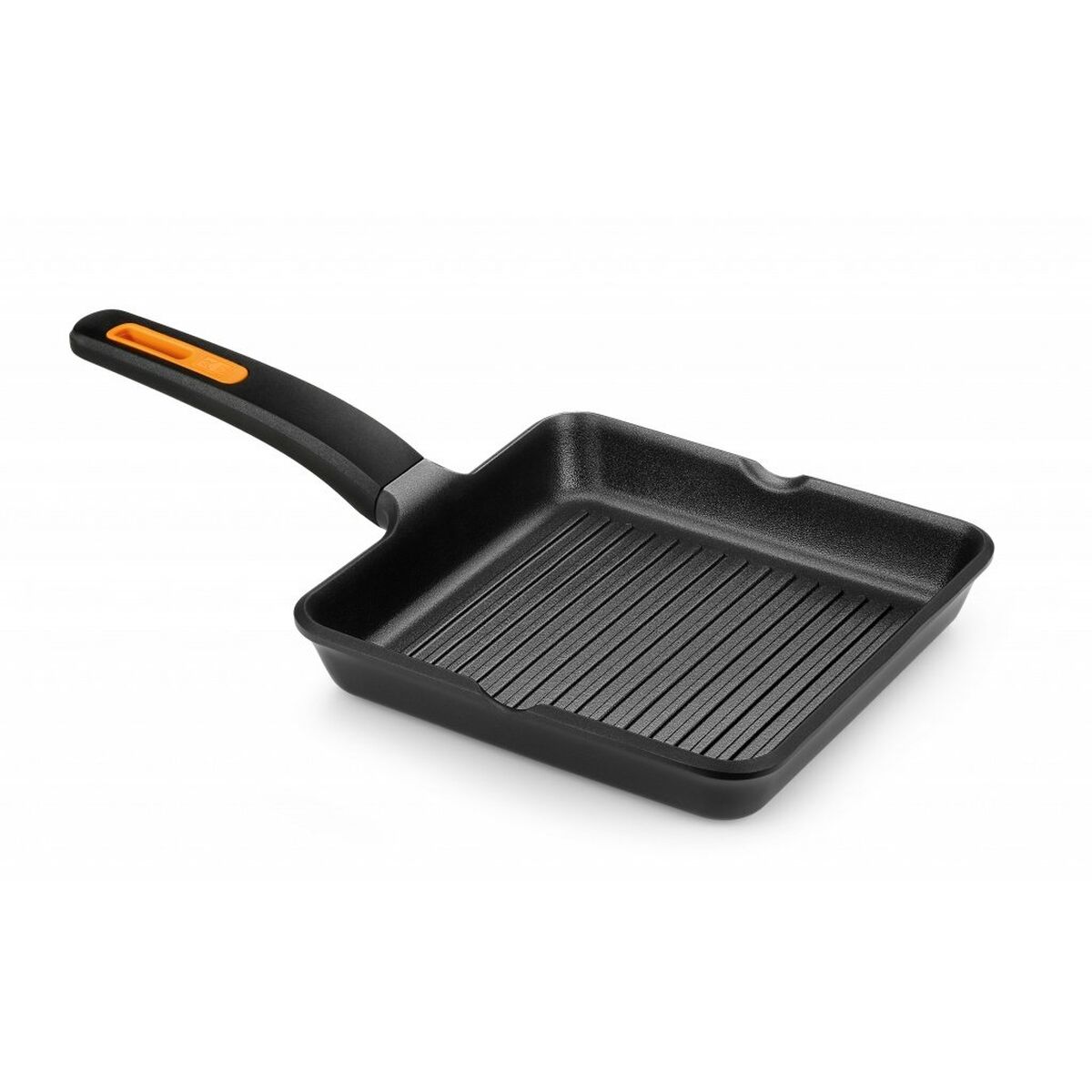 Grill pan with stripes BRA EFFICIENT PLUS Black Aluminium Grill pan with stripes BRA EFFICIENT PLUS Black Aluminium