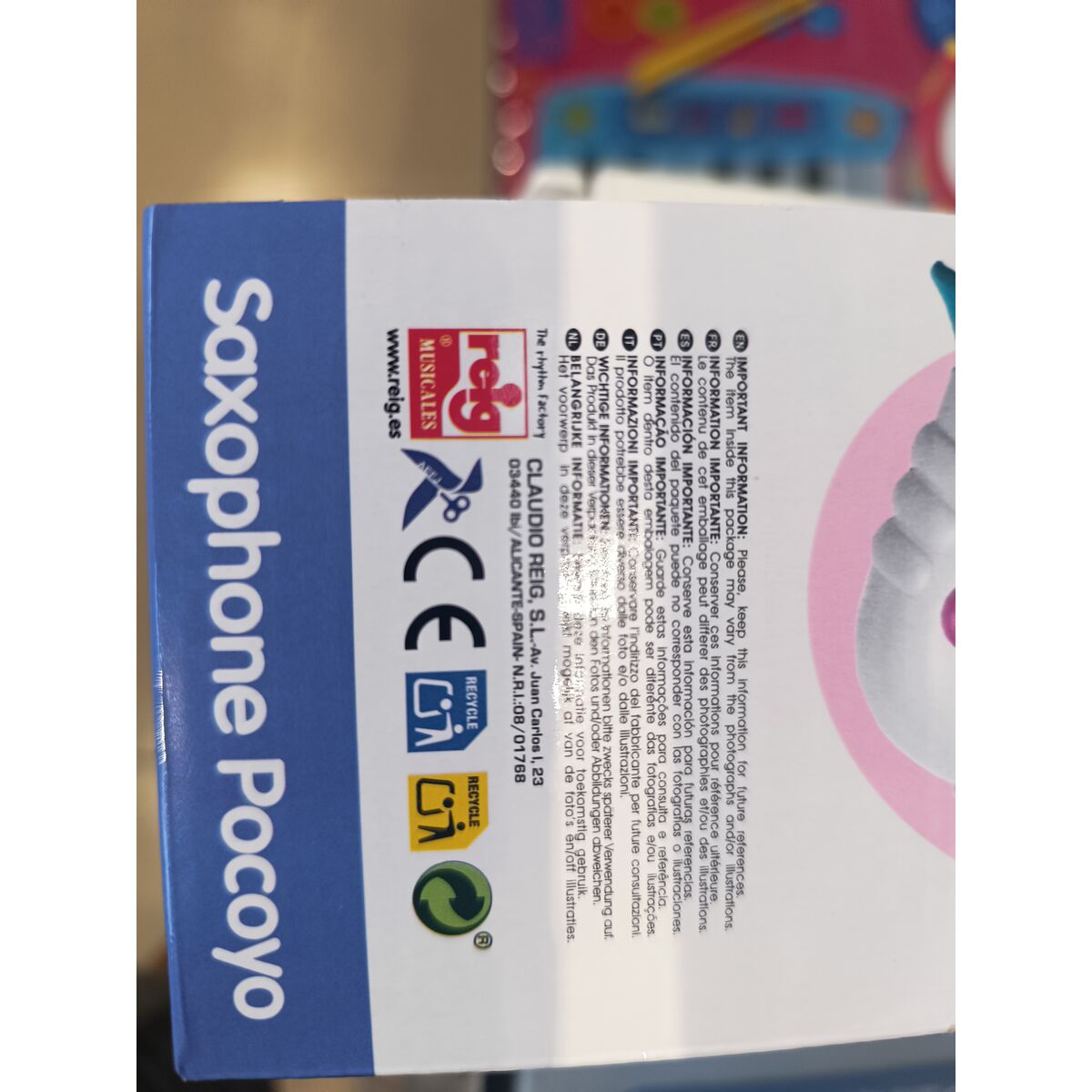 4-Note Saxophone Pocoyo   With case Musical Toy