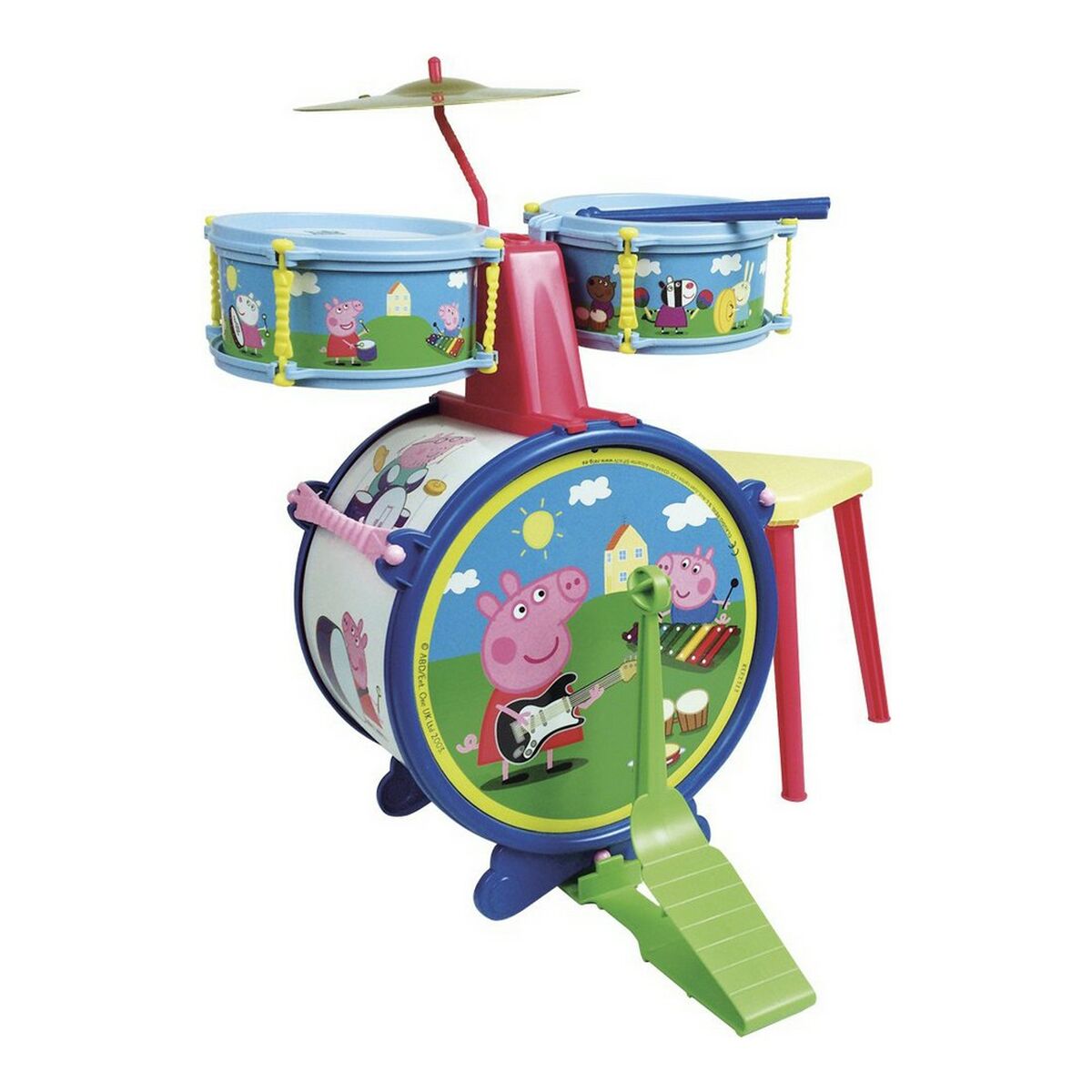 Drums Peppa Pig 2323 Plastic 55 x 36 x 38 cm Drums Peppa Pig 2323 Plastic 55 x 36 x 38 cm