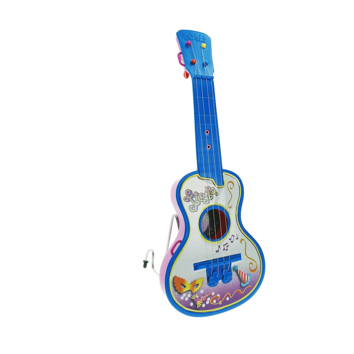 Baby Guitar Reig Party 4 Cords Blue White Baby Guitar Reig Party 4 Cords Blue White