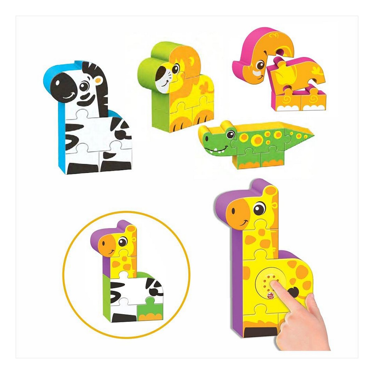 Child’s Puzzle Reig Zoo Blocks 22 Pieces