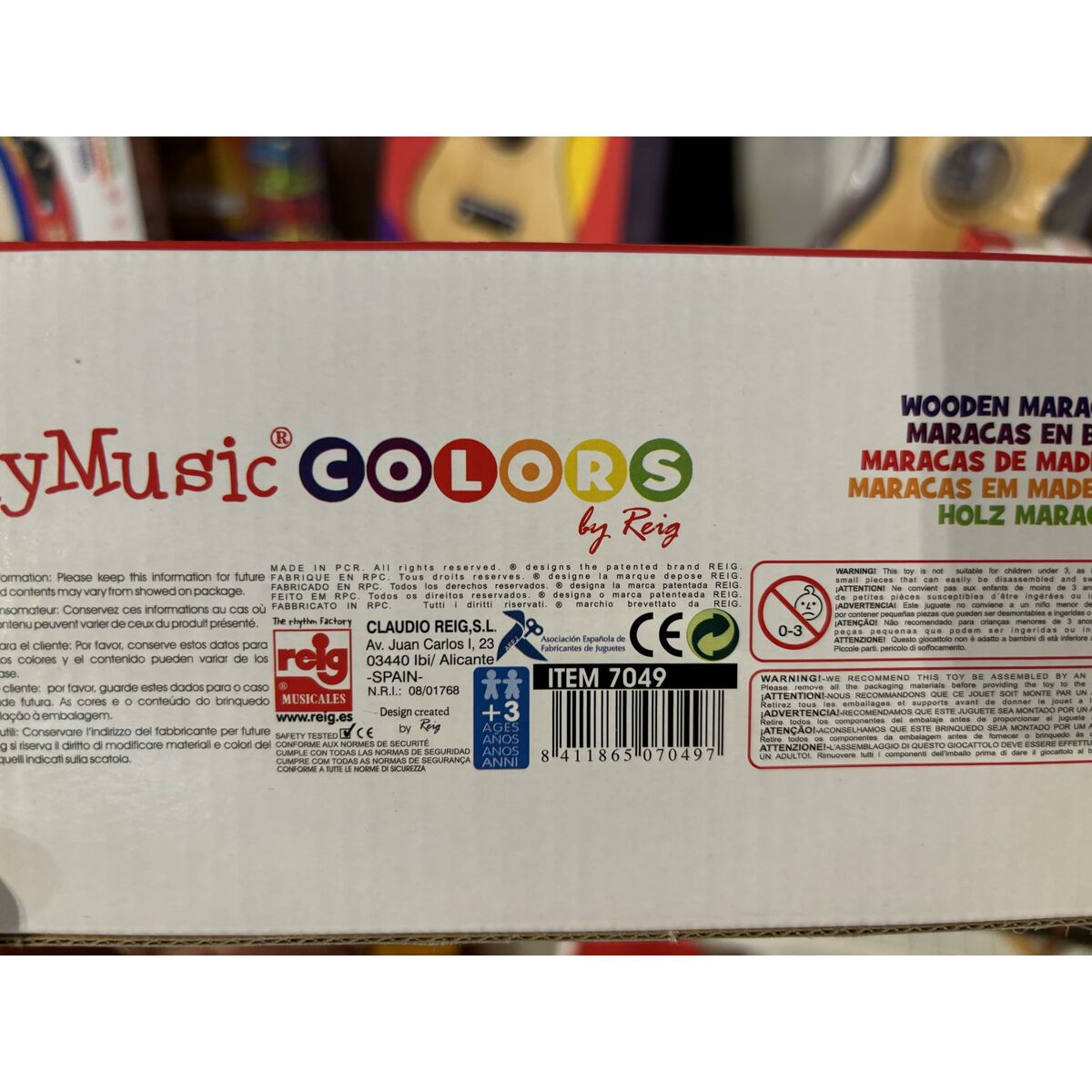 Maracas Reig Multicolour Wood Plastic 20 cm