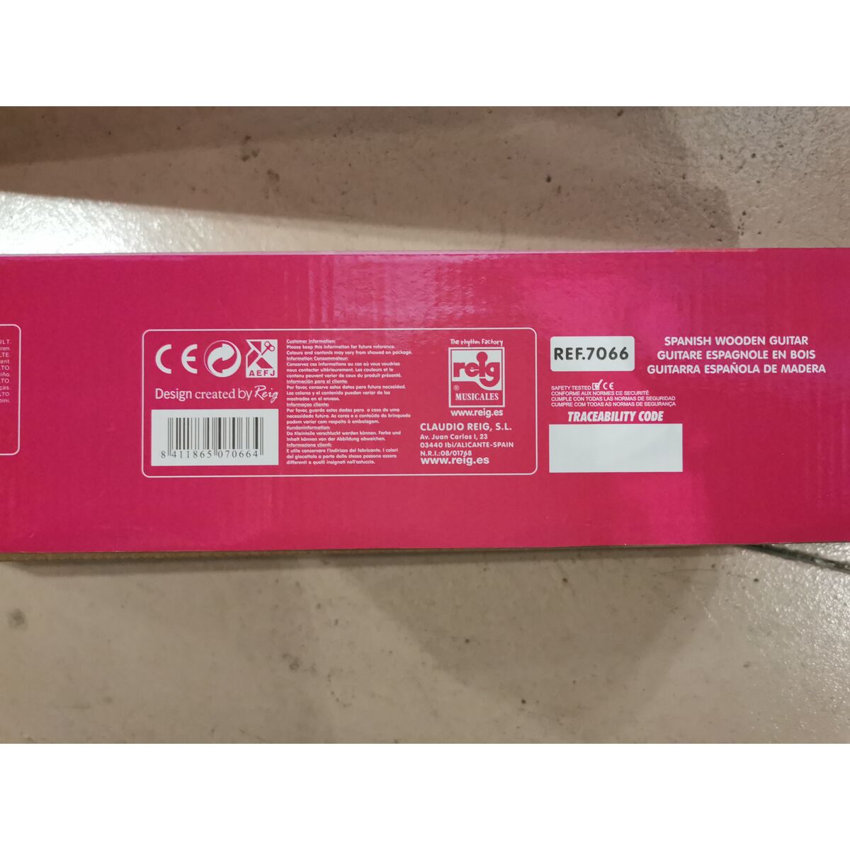 Baby Guitar Reig REIG7066 Pink