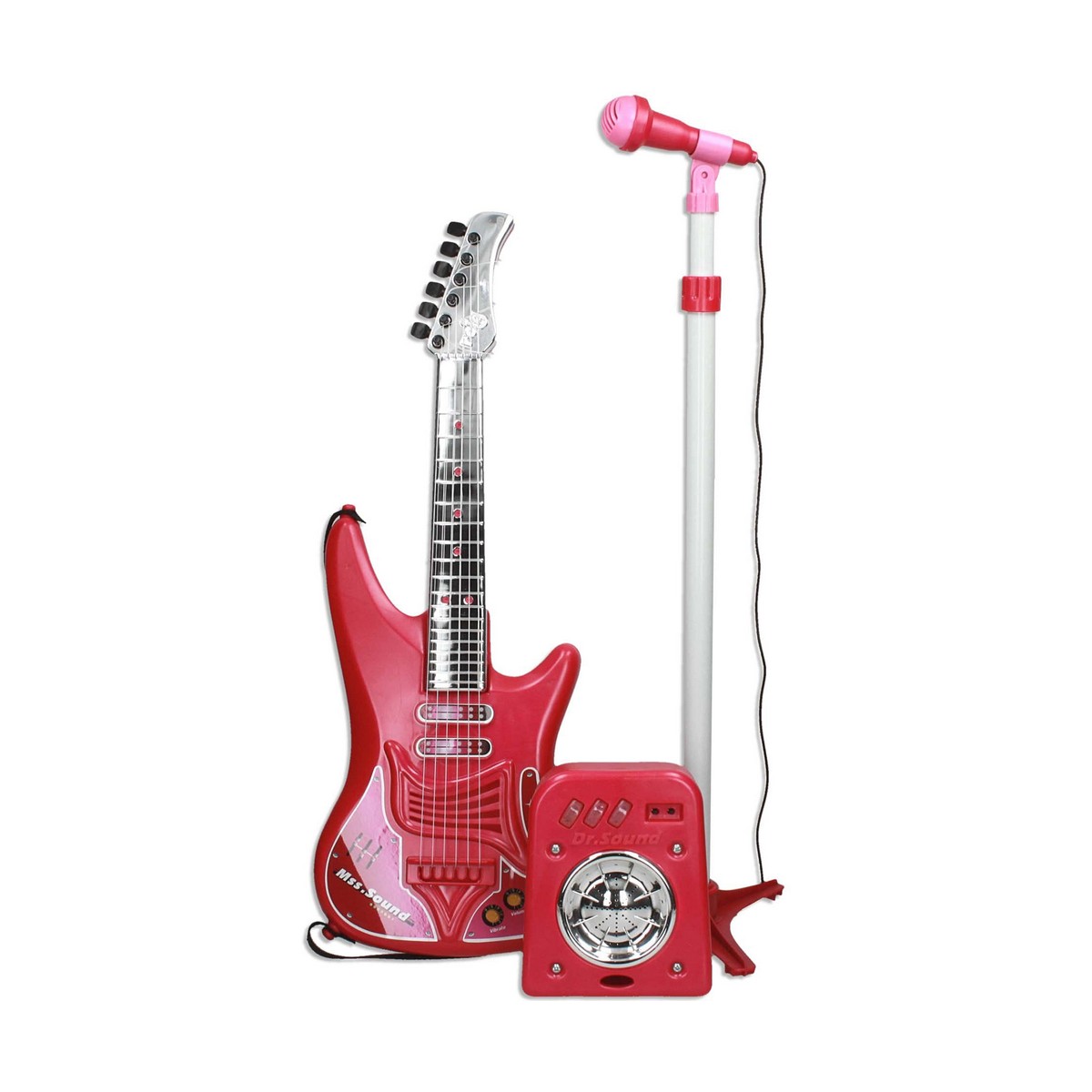 Baby Guitar Reig Microphone Red Baby Guitar Reig Microphone Red