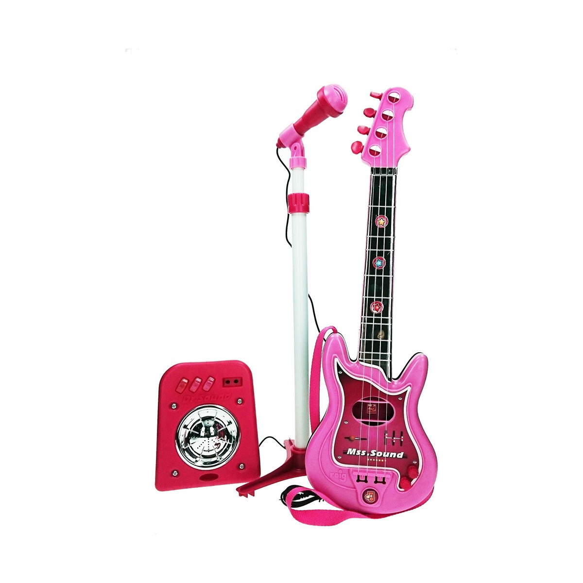 Baby Guitar Reig Microphone Pink Baby Guitar Reig Microphone Pink