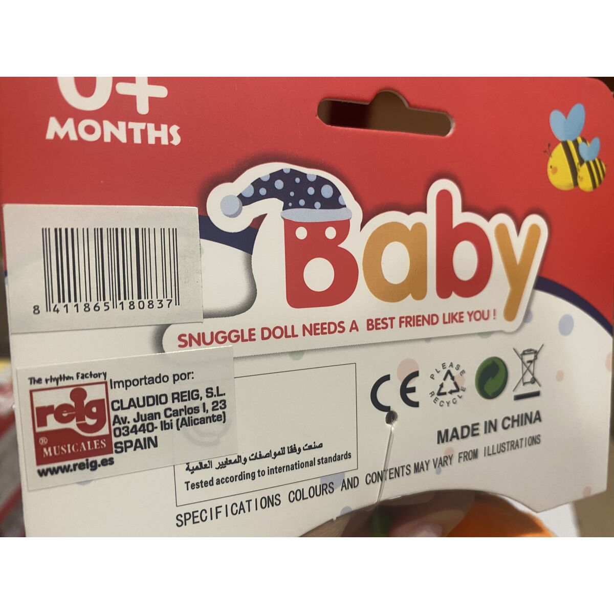 Rattle Cuddly Toy Reig Giraffe 20 cm