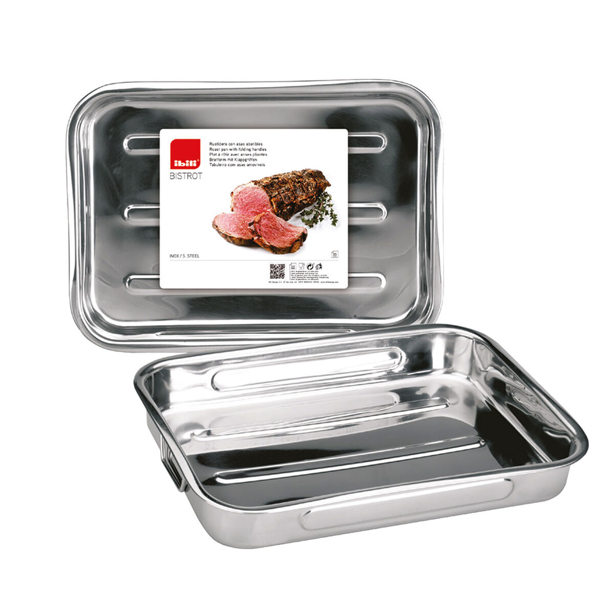Roasting Tin Ibili Stainless steel 7,4 l Silver Roasting Tin Ibili Stainless steel 7,4 l Silver