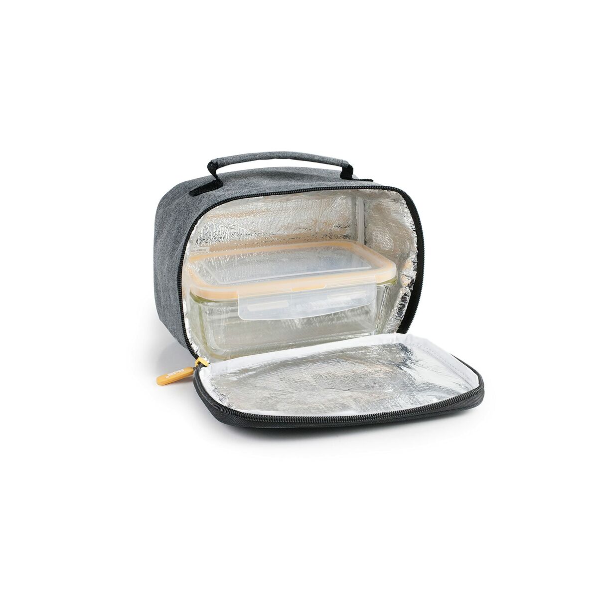 Lunchbox with Accessories Ibili 753401g Grey Polyester Borosilicate Glass 21 x 13 x 14 cm
