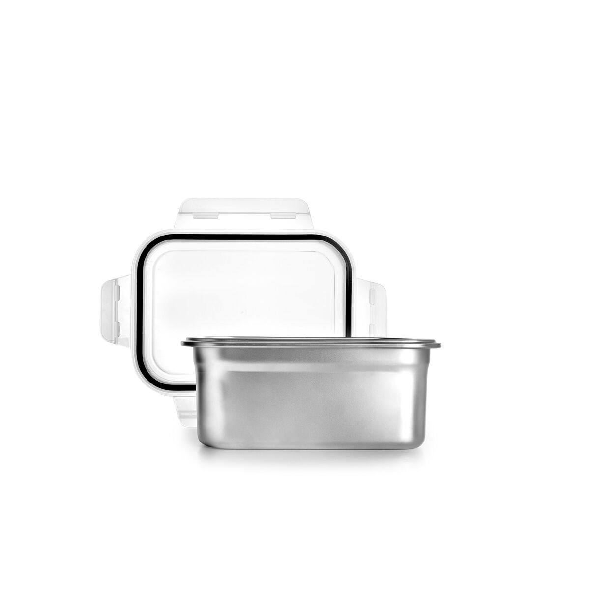 Lunch box Ibili 669316 Grey Stainless steel Rectangular 1,6 L