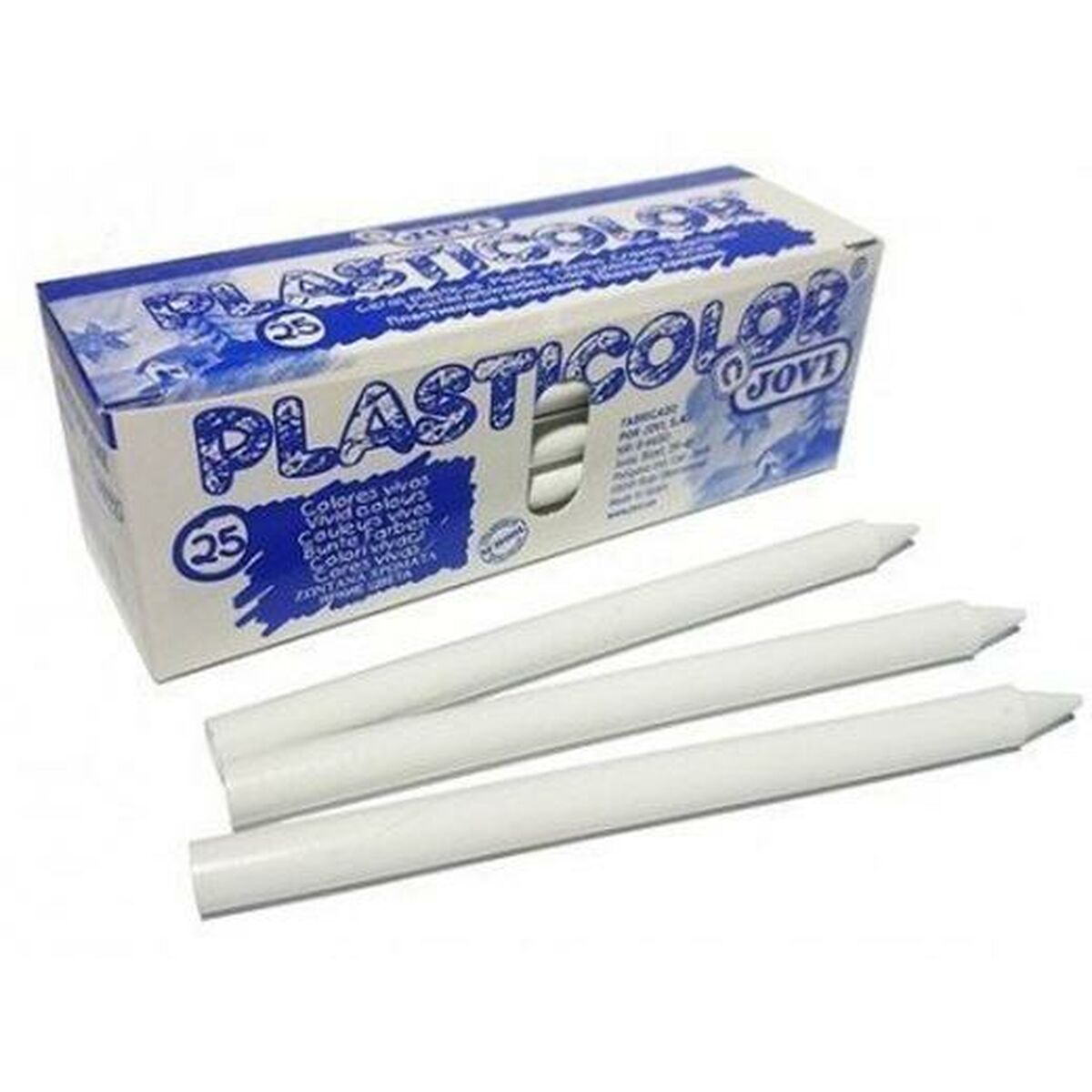Coloured crayons Jovi Plasticolor White 25 Pieces Coloured crayons Jovi Plasticolor White 25 Pieces