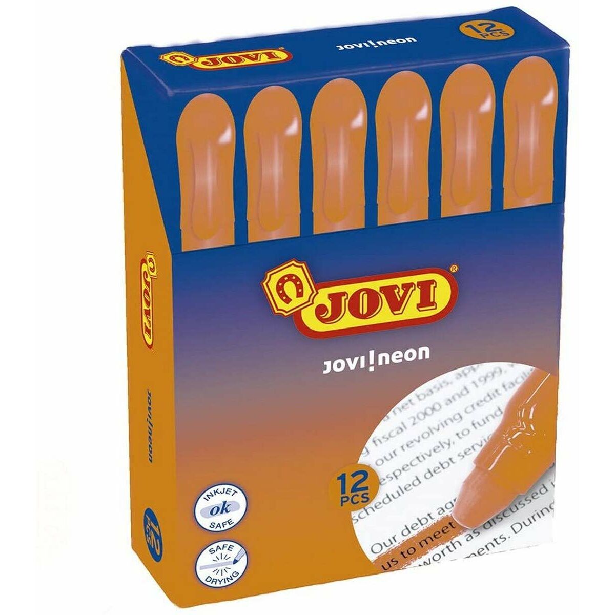 Fluorescent Marker Jovi Jovi!neon Orange 12 Pieces Fluorescent Marker Jovi Jovi!neon Orange 12 Pieces