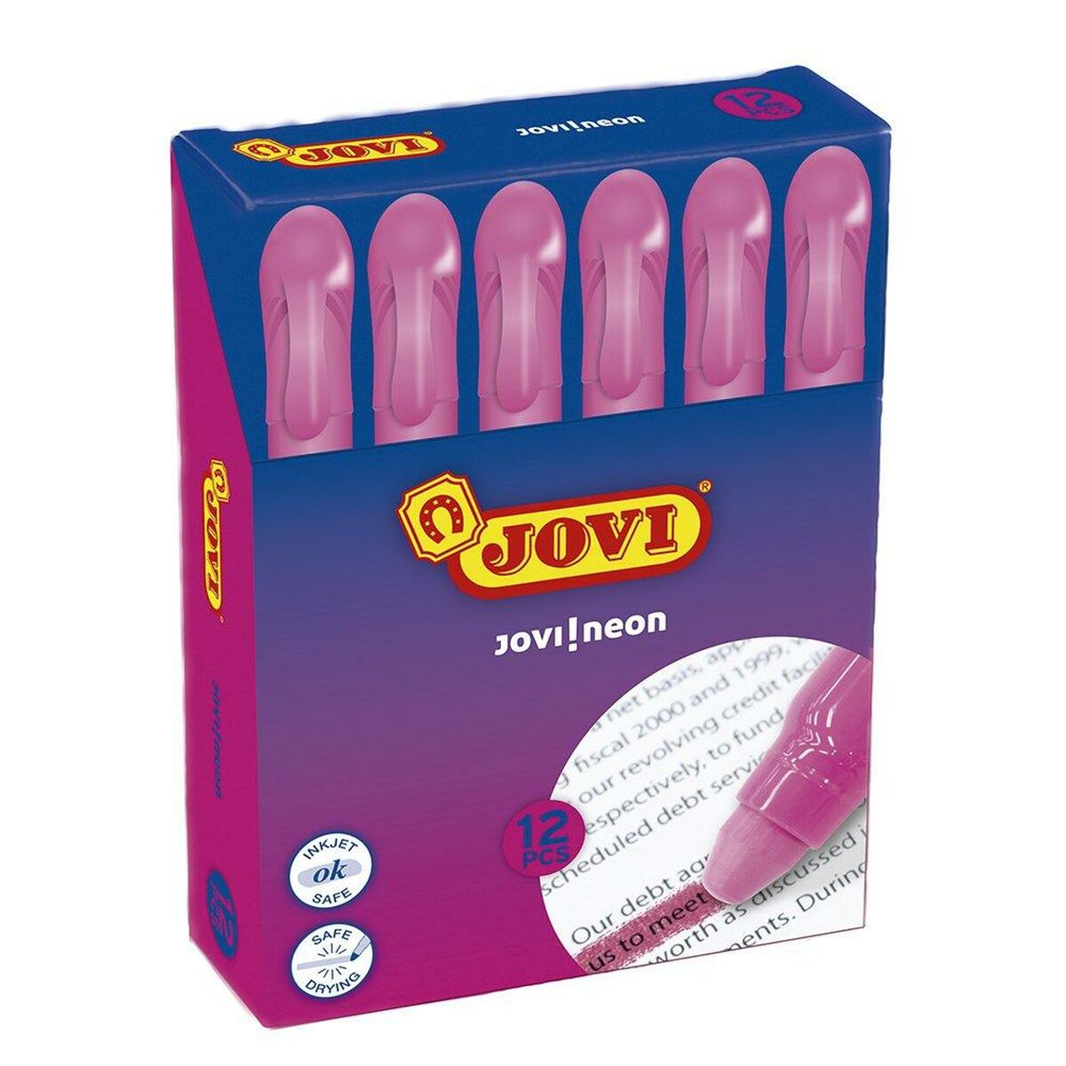 Fluorescent Marker Jovi Jovi!neon Fuchsia 12 Pieces Fluorescent Marker Jovi Jovi!neon Fuchsia 12 Pieces