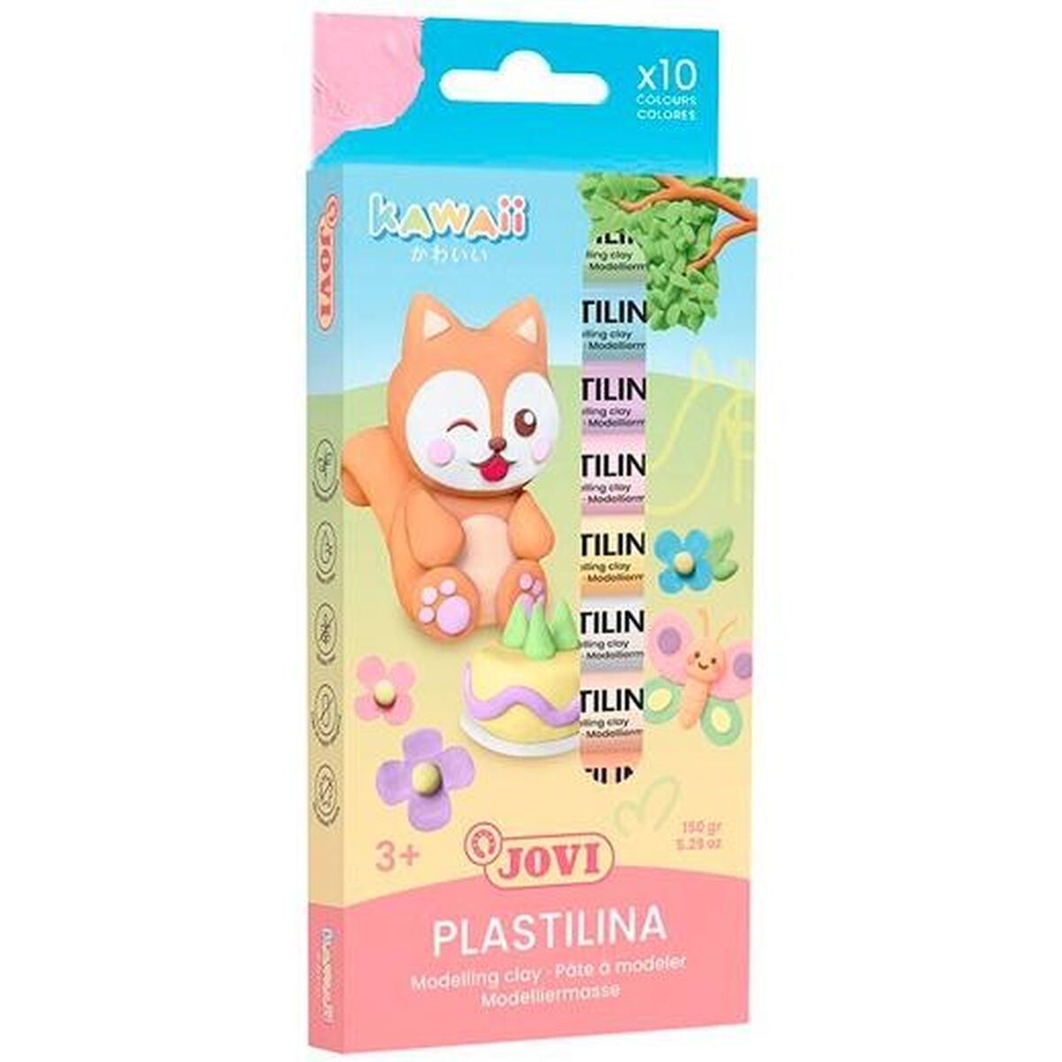Sticks of Modelling clay Jovi KAWAII Multicolour 10 Pieces Sticks of Modelling clay Jovi KAWAII Multicolour 10 Pieces