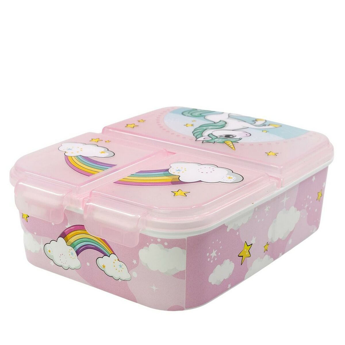 Lunchbox with Cutlery Comparment Stor Unicorn Rainbow (6,7 x 16,5 x 19,5 cm) Lunchbox with Cutlery Comparment Stor Unicorn Rainbow (6,7 x 16,5 x 19,5 cm)