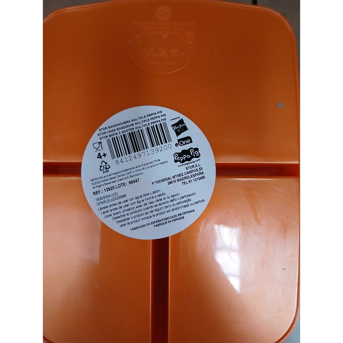 Compartment Lunchbox Peppa Pig    polypropylene 19,5 x 16,5 x 6,7 cm 17 x 14 x 7 cm