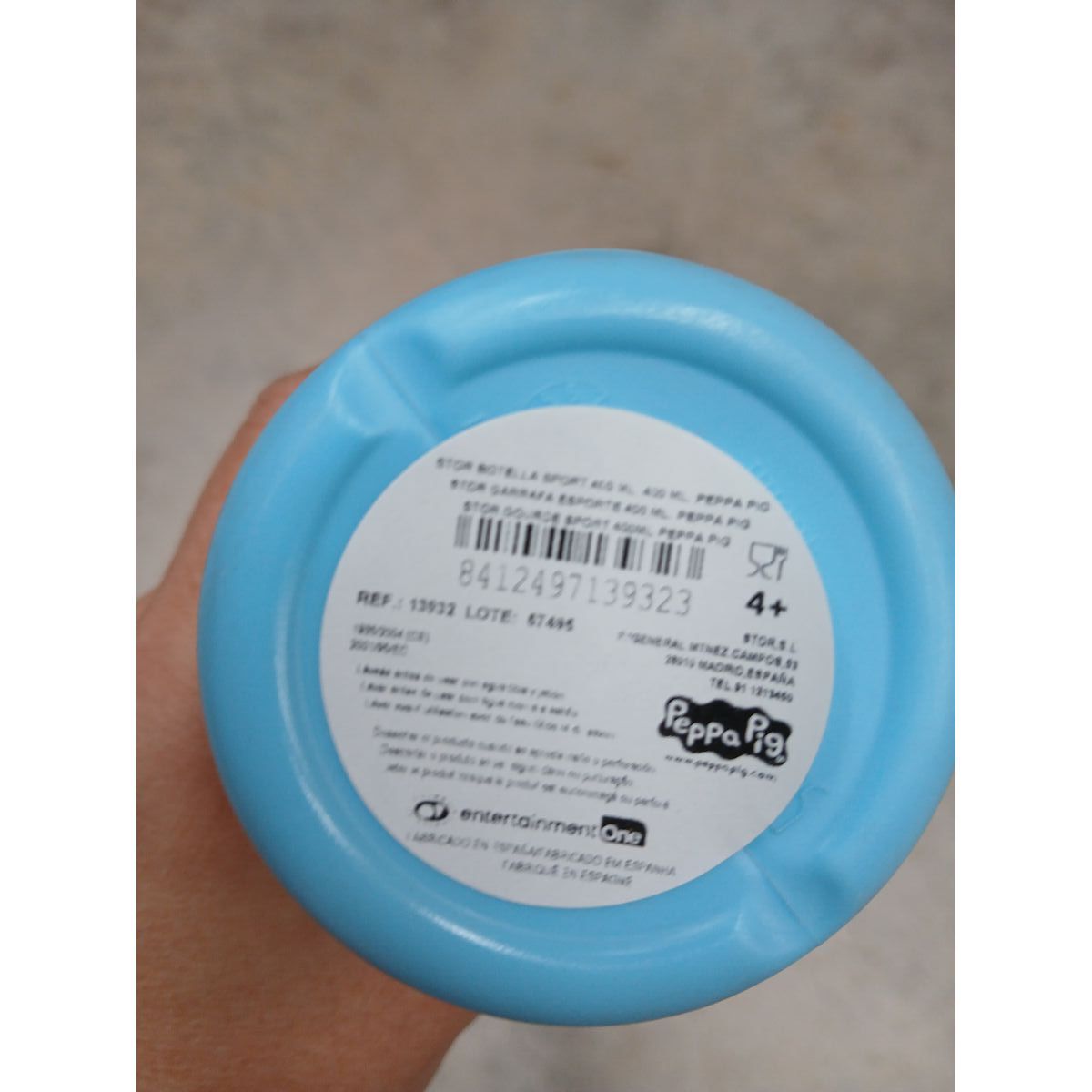 Bottle Peppa Pig Blue Polyethylene LDPE 400 ml Peppa Pig