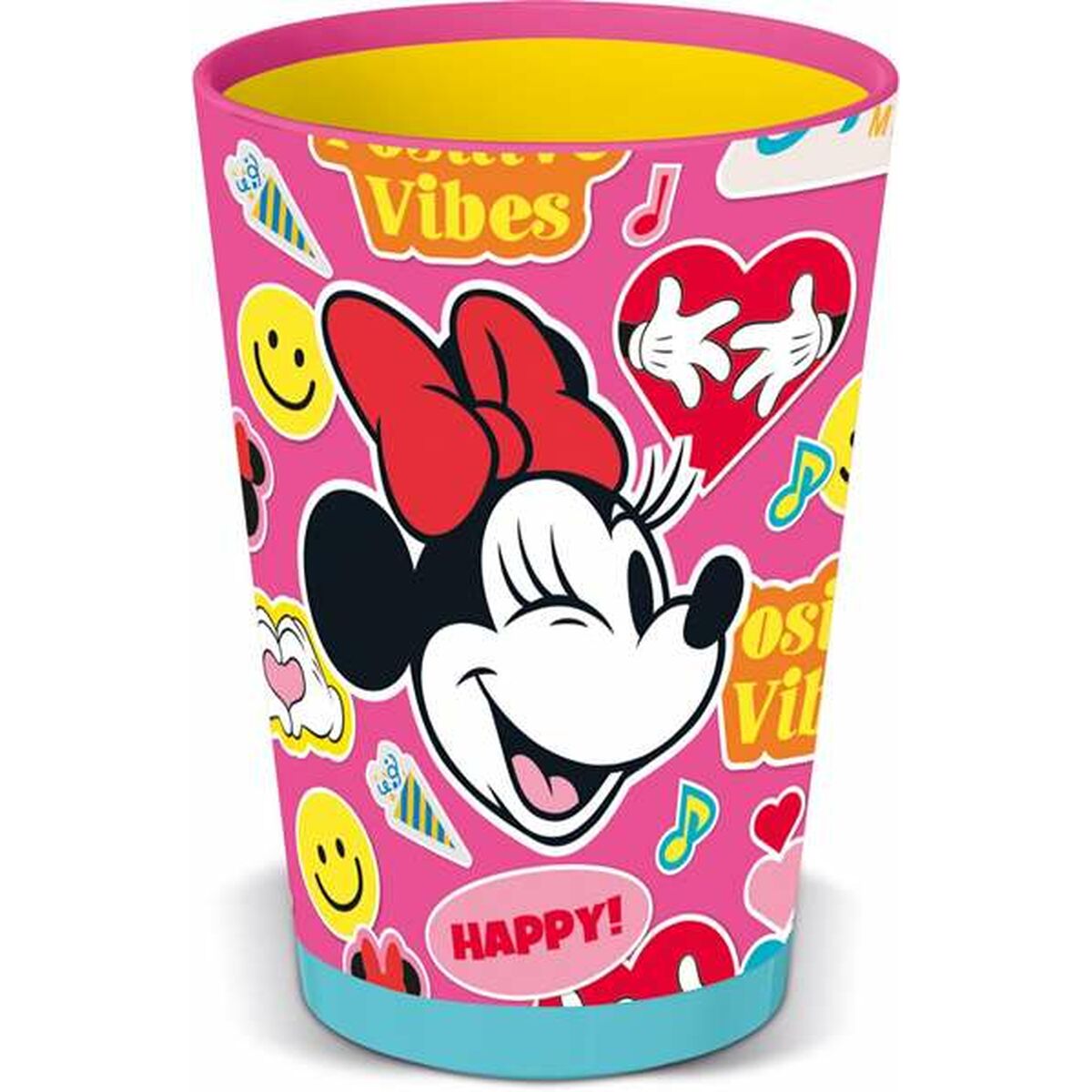 Glass Minnie Mouse Flower Power 470 ml Plastic Glass Minnie Mouse Flower Power 470 ml Plastic