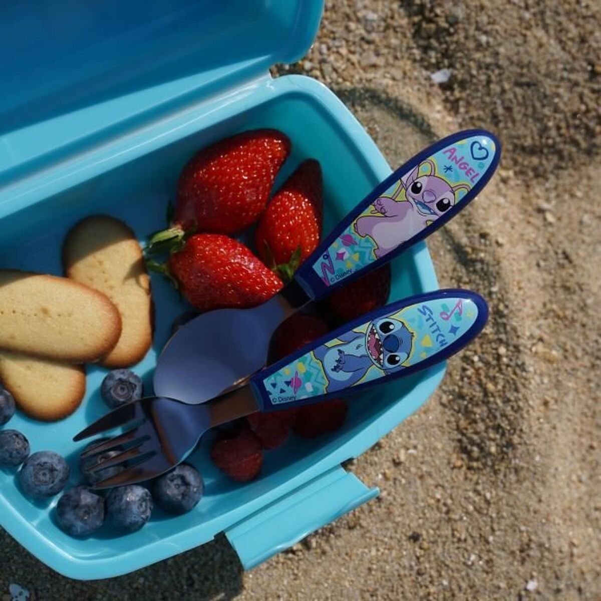 Cutlery set ThermoBaby LILO & STITCH Blue Turquoise Metal Stainless steel 2 Pieces