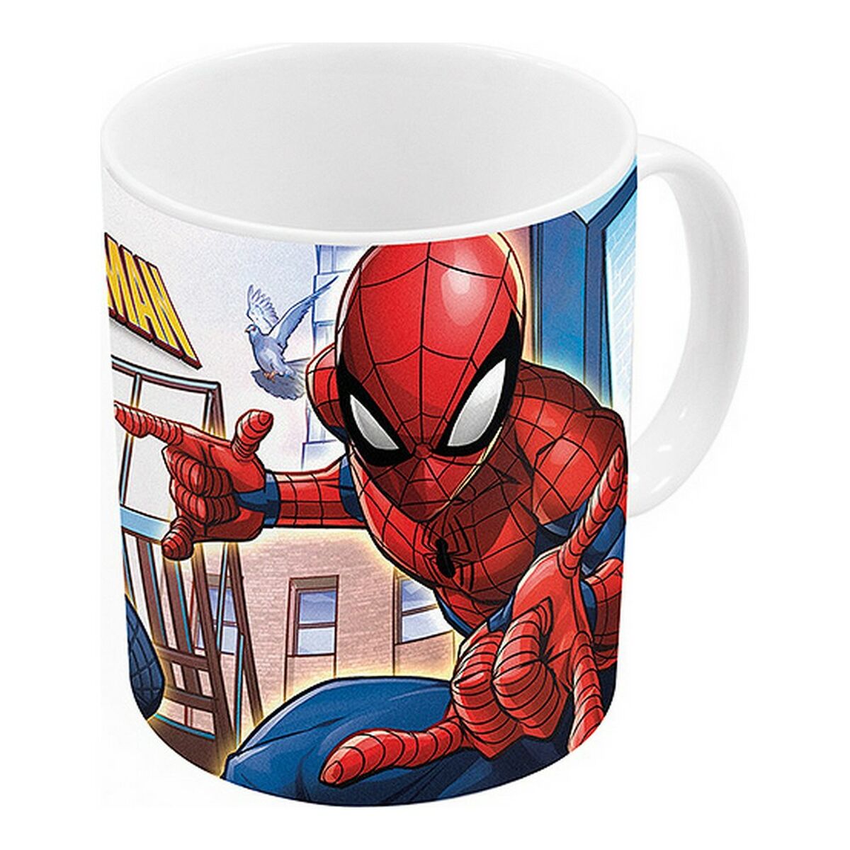 Mug Spider-Man Great power Blue Red Ceramic 350 ml Mug Spider-Man Great power Blue Red Ceramic 350 ml
