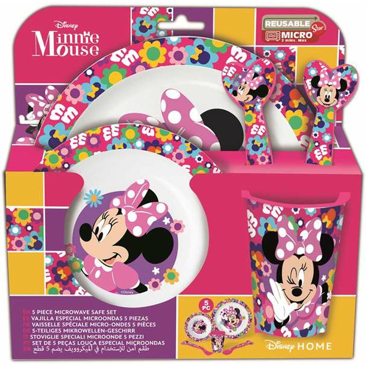 Children’s dish set Minnie Mouse Minnie Bold Florals 5 Pieces