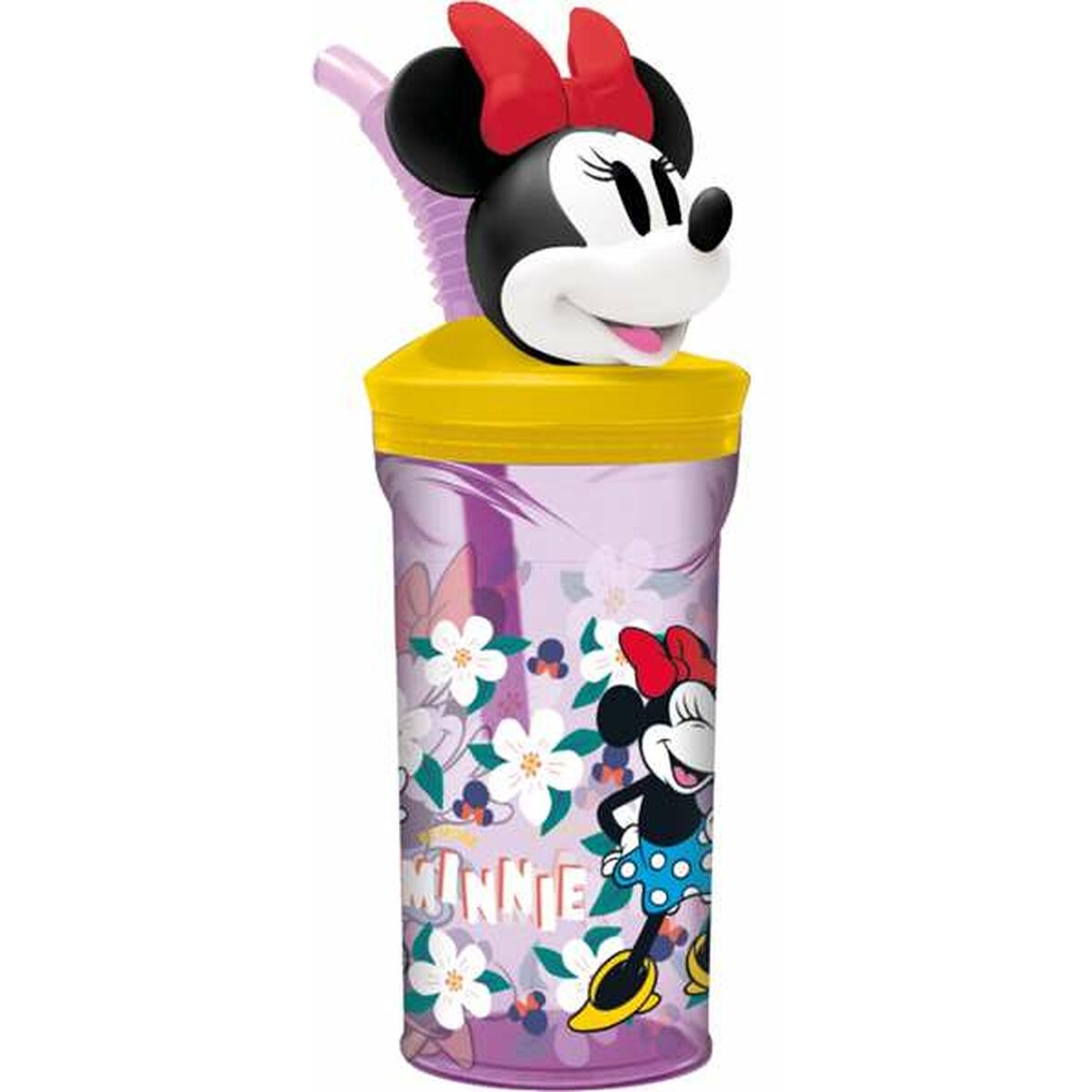 Cup with Straw Minnie Mouse Sunshine 360 ml Cup with Straw Minnie Mouse Sunshine 360 ml