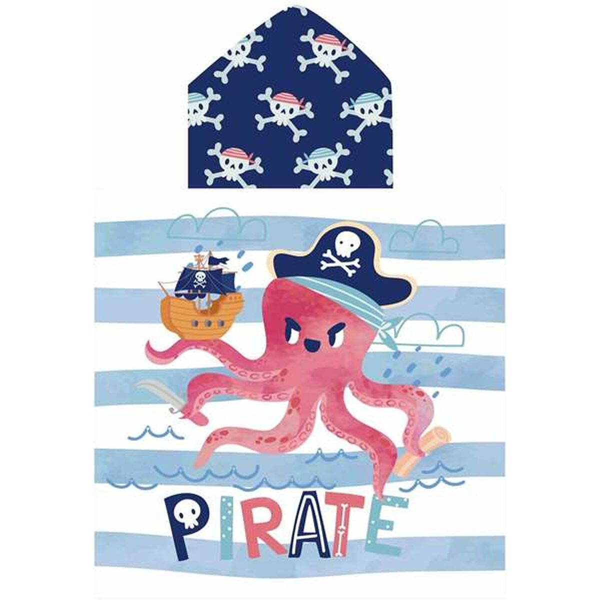 Poncho-Towel with Hood Secaneta Piratepolp 60 x 120 cm Poncho-Towel with Hood Secaneta Piratepolp 60 x 120 cm