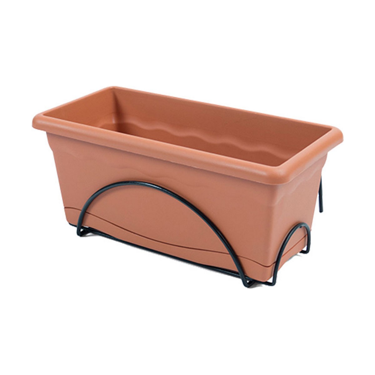 Planter with Dish Plastiken Terracotta polypropylene 60 x 24 cm Planter with Dish Plastiken Terracotta polypropylene 60 x 24 cm