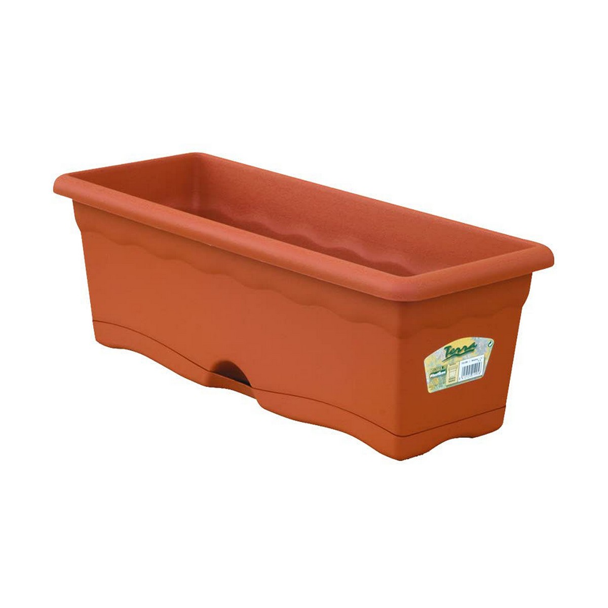 Planter with Dish Plastiken Terracotta polypropylene 80 x 20 cm Planter with Dish Plastiken Terracotta polypropylene 80 x 20 cm