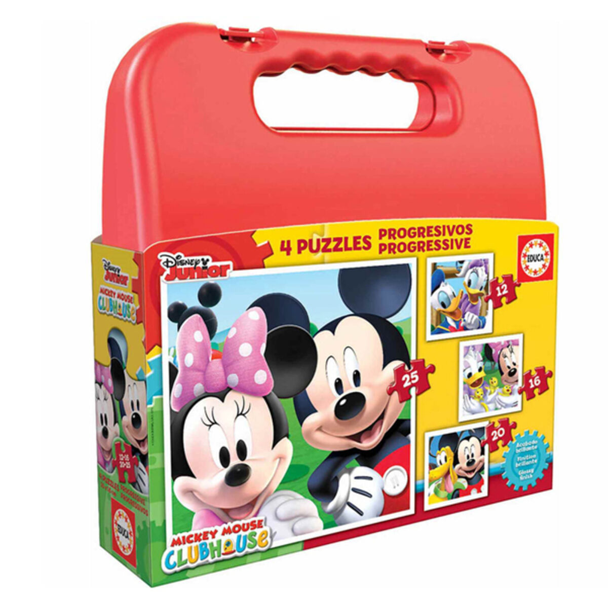 4-Puzzle Set Disney Mickey Mouse Progressive Educa 16505 (12-16-20-25 pcs) 4-Puzzle Set Disney Mickey Mouse Progressive Educa 16505 (12-16-20-25 pcs)