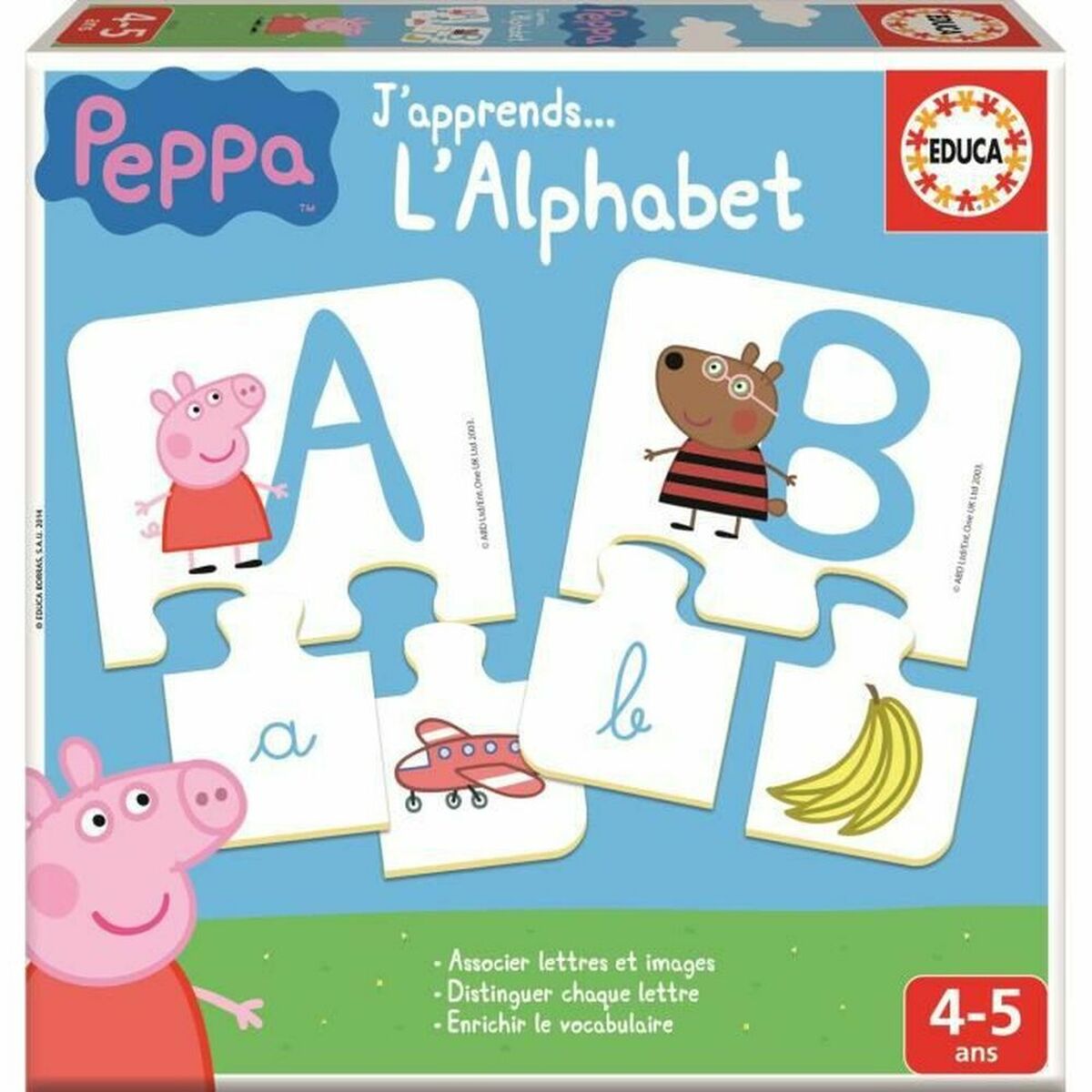 Educational Game Educa PEPPA PIG Abc (FR) Multicolour (1 Piece) Educational Game Educa PEPPA PIG Abc (FR) Multicolour (1 Piece)