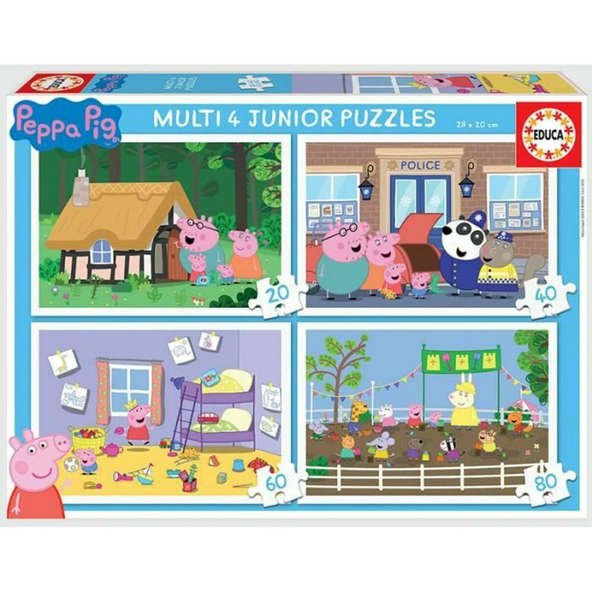4-Puzzle Set Peppa Pig 80 Pieces 4-Puzzle Set Peppa Pig 80 Pieces