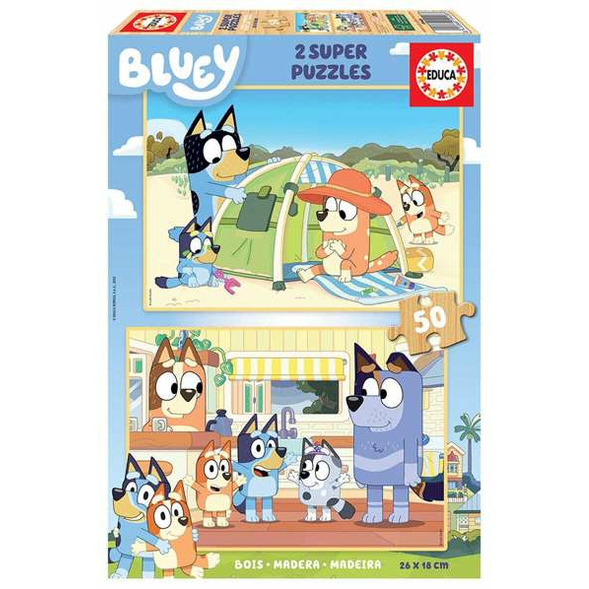 2-Puzzle Set Educa Wood 50 Pieces 2-Puzzle Set Educa Wood 50 Pieces