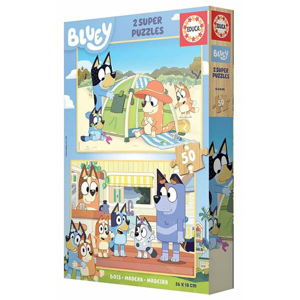 2-Puzzle Set Educa Wood 50 Pieces