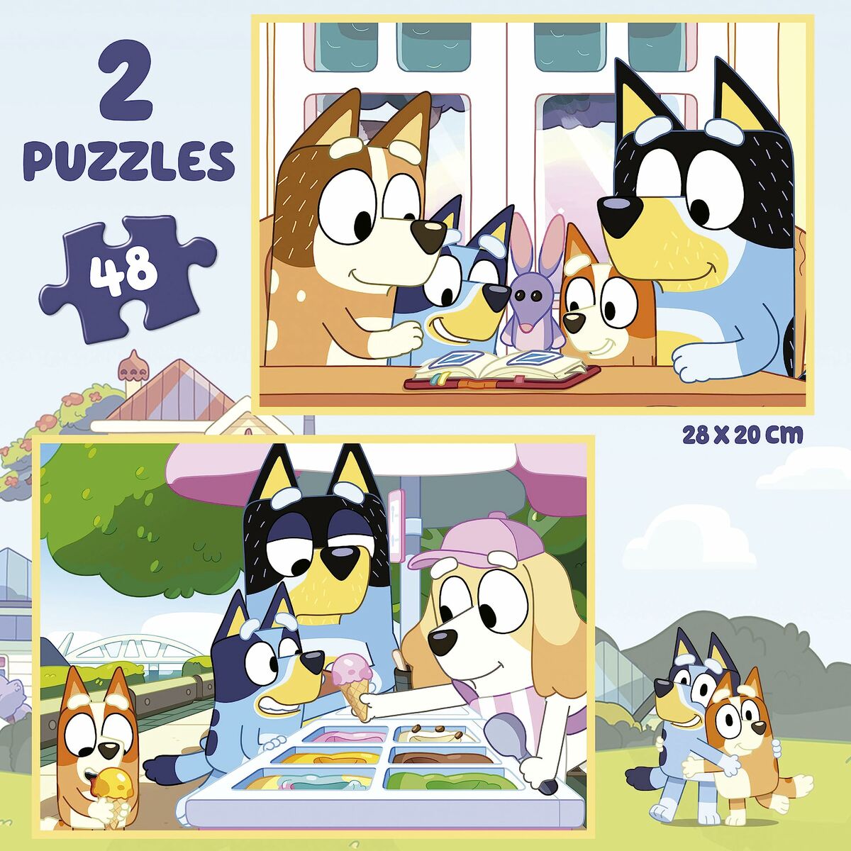 2-Puzzle Set Educa Bluey 48 Pieces