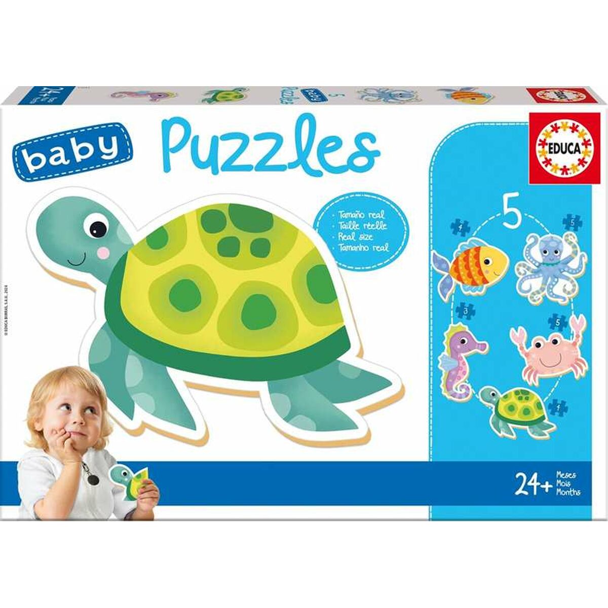 5-Puzzle Set Educa Children’s Aquatic animals
