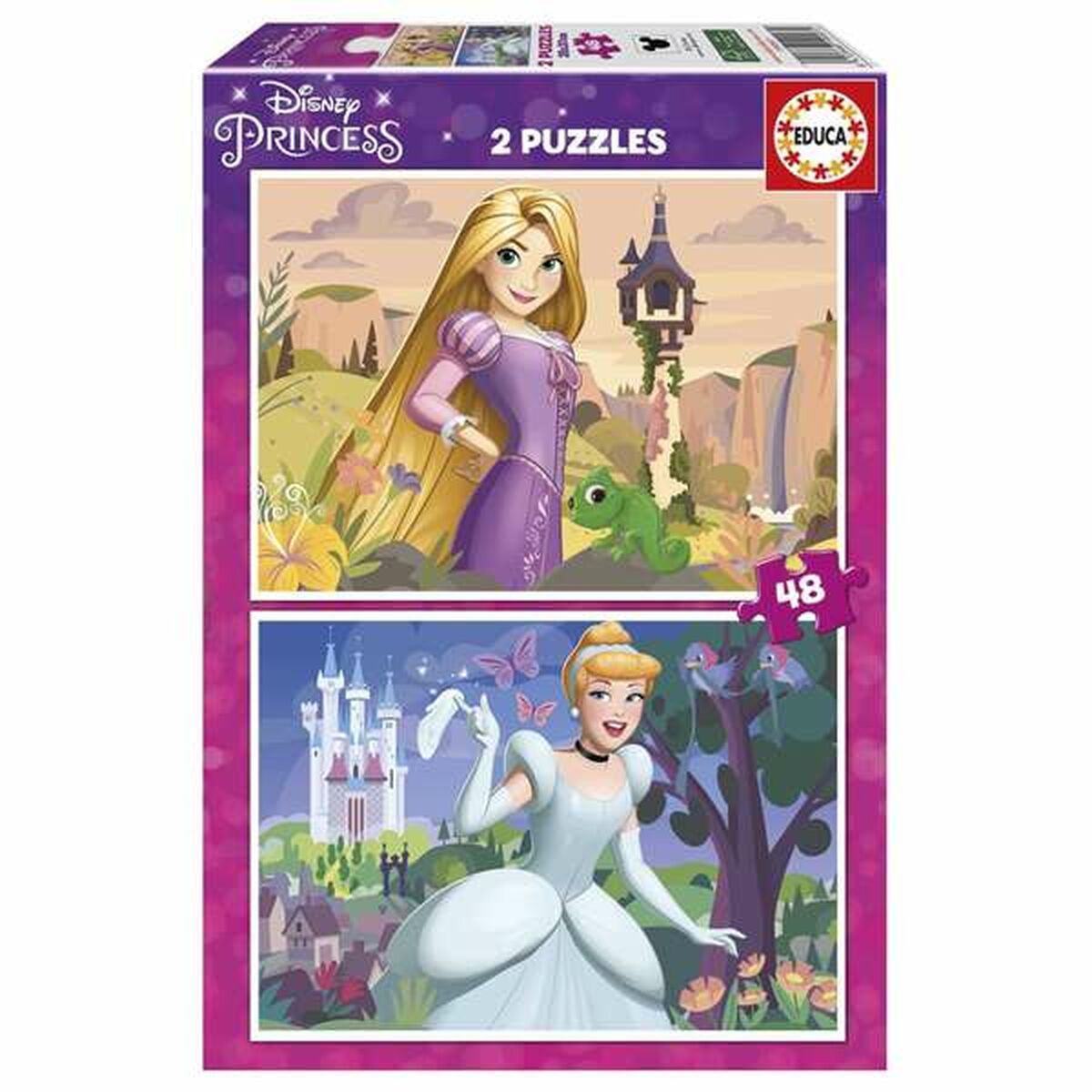 2-Puzzle Set Disney Princess Cinderella and Rapunzel 48 Pieces 2-Puzzle Set Disney Princess Cinderella and Rapunzel 48 Pieces