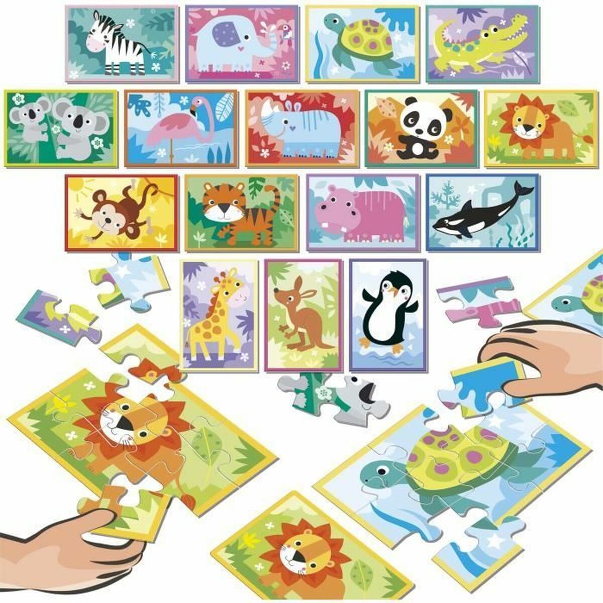 Puzzle Educa Battle Jr Animales 144 Pieces