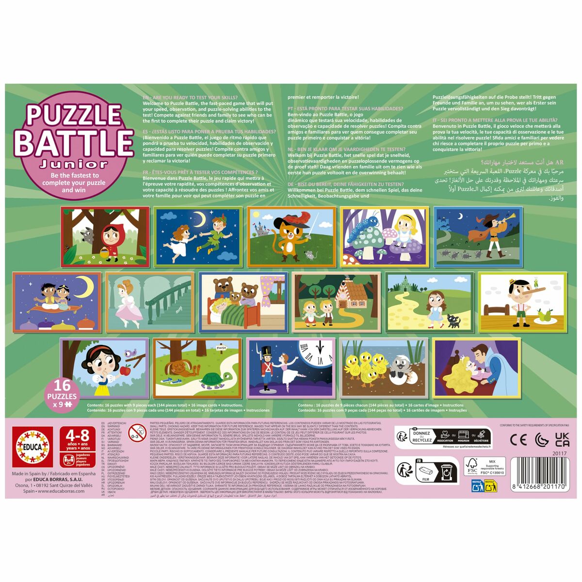 Puzzle Educa Battle Jr Contes 16 Pieces