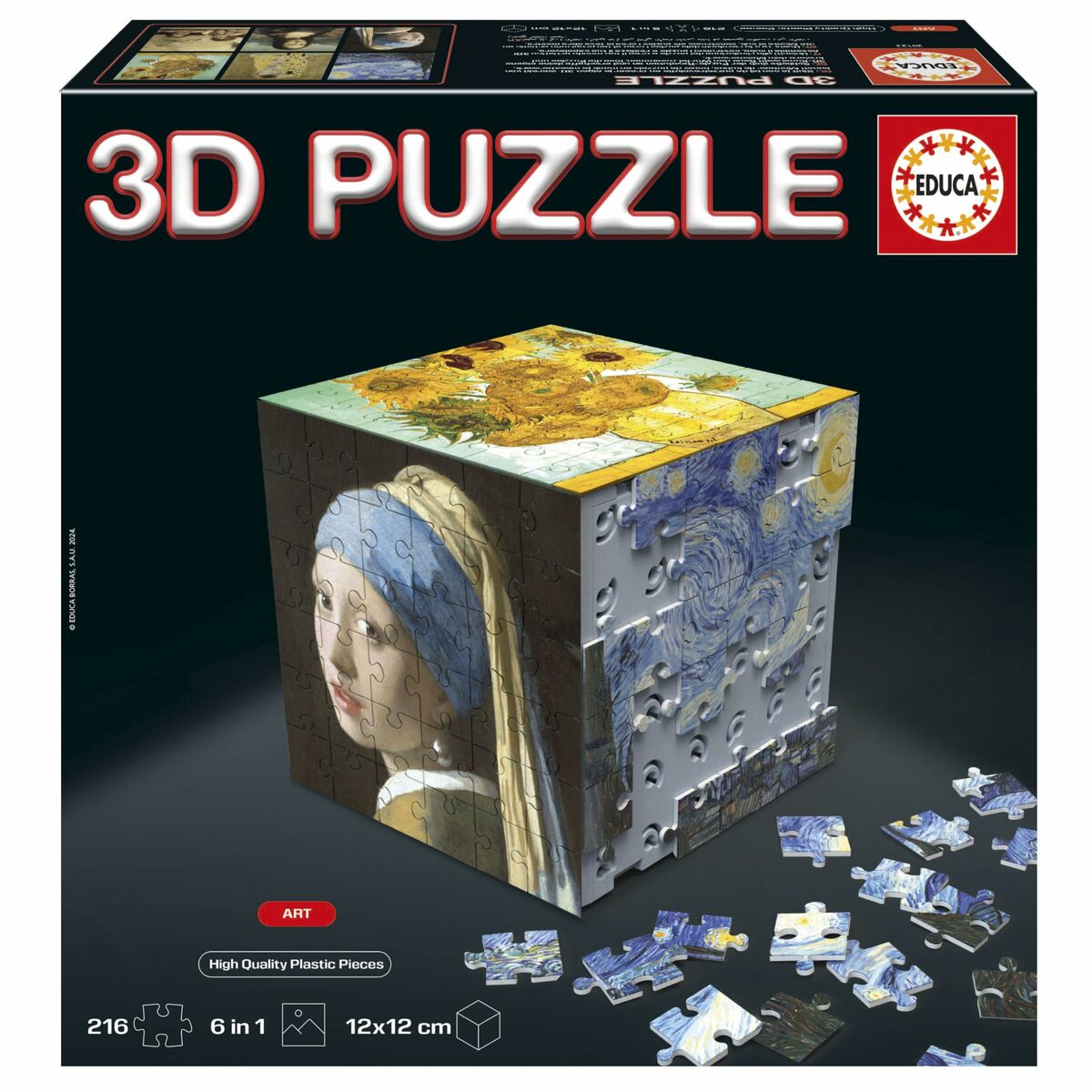 Puzzle Educa Arte en Cubo 36 Pieces 216 Pieces (6 Units)