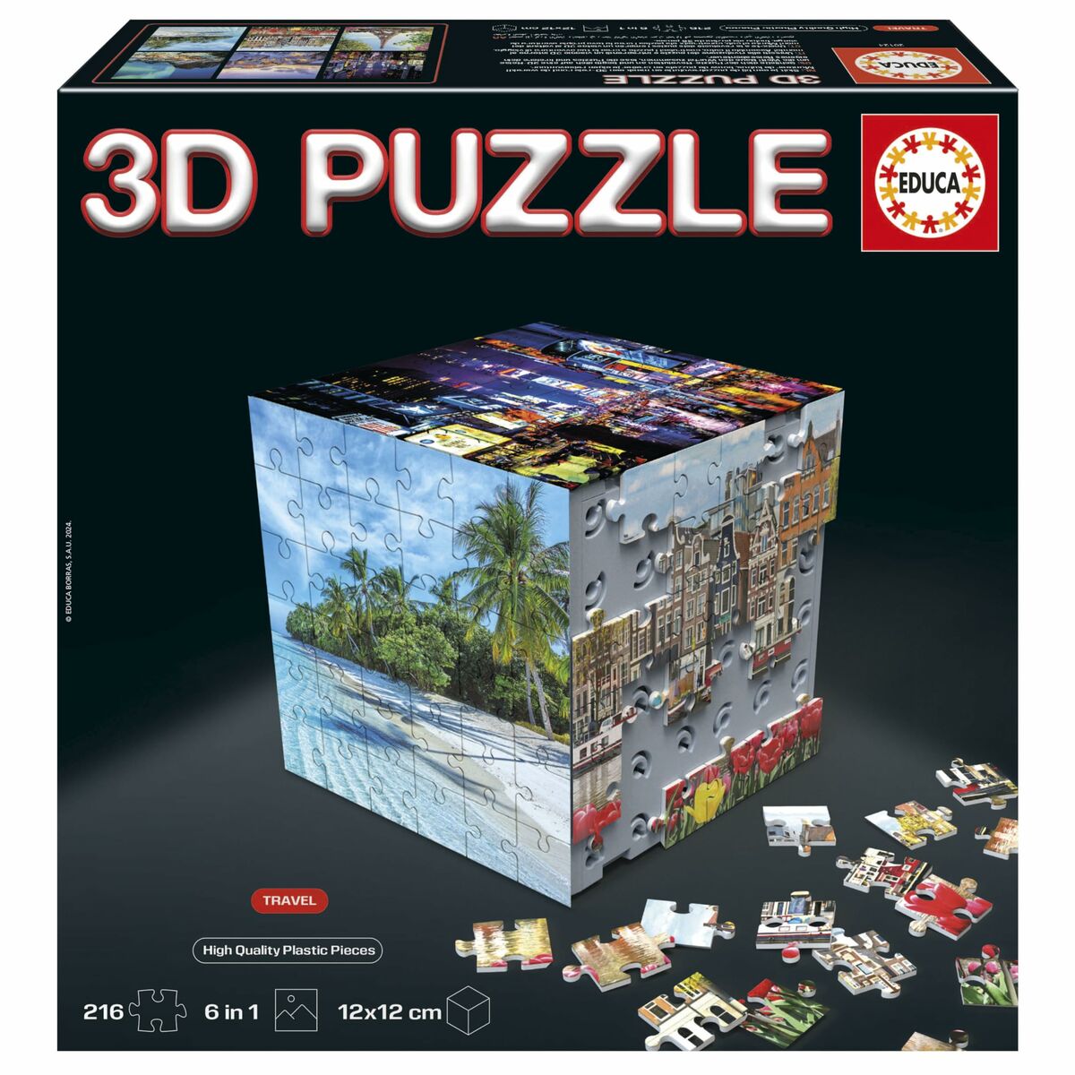 Puzzle Educa 3D 216 Pieces (6 Units)