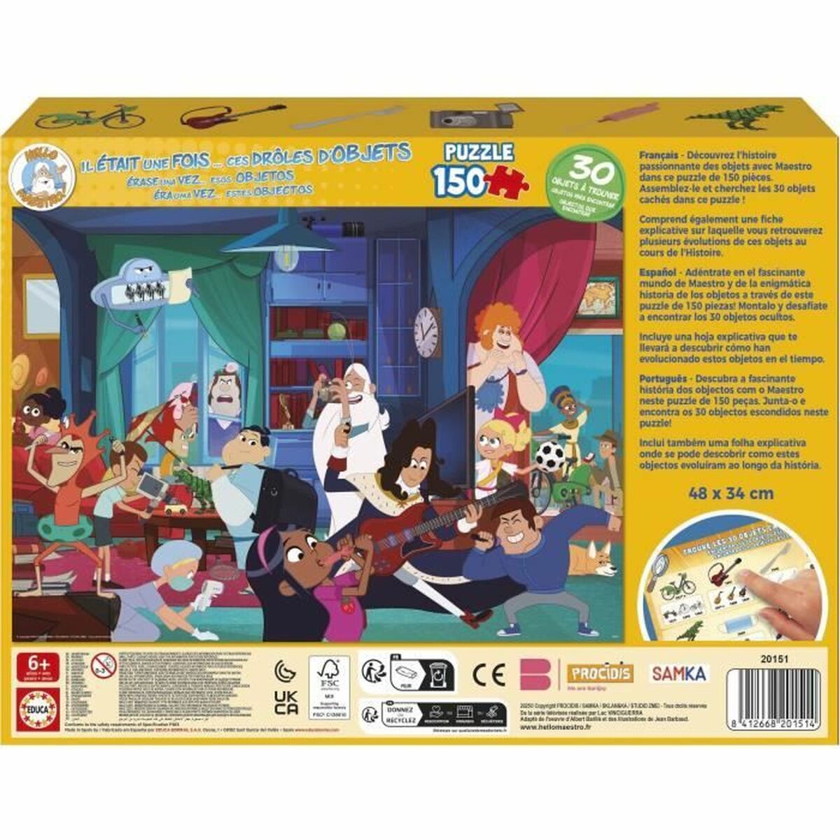 Puzzle Educa rase una vez… Estos divertidos objetos 150 Pieces