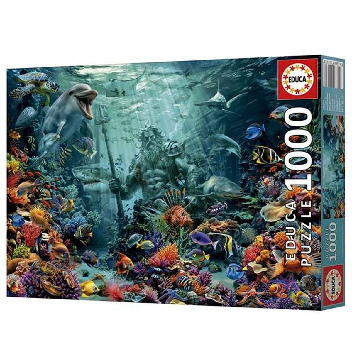 Puzzle Educa Poseidon in a Coral Reef
