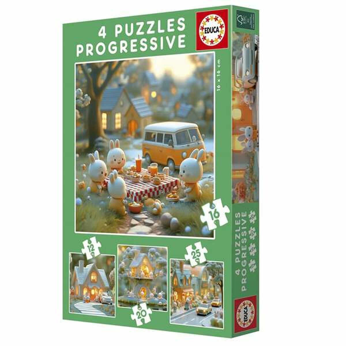 Puzzle Educa Rabbit 12 Pieces 16 Pieces 20 Pieces 25 Pieces (4 Units) Puzzle Educa Rabbit 12 Pieces 16 Pieces 20 Pieces 25 Pieces (4 Units)