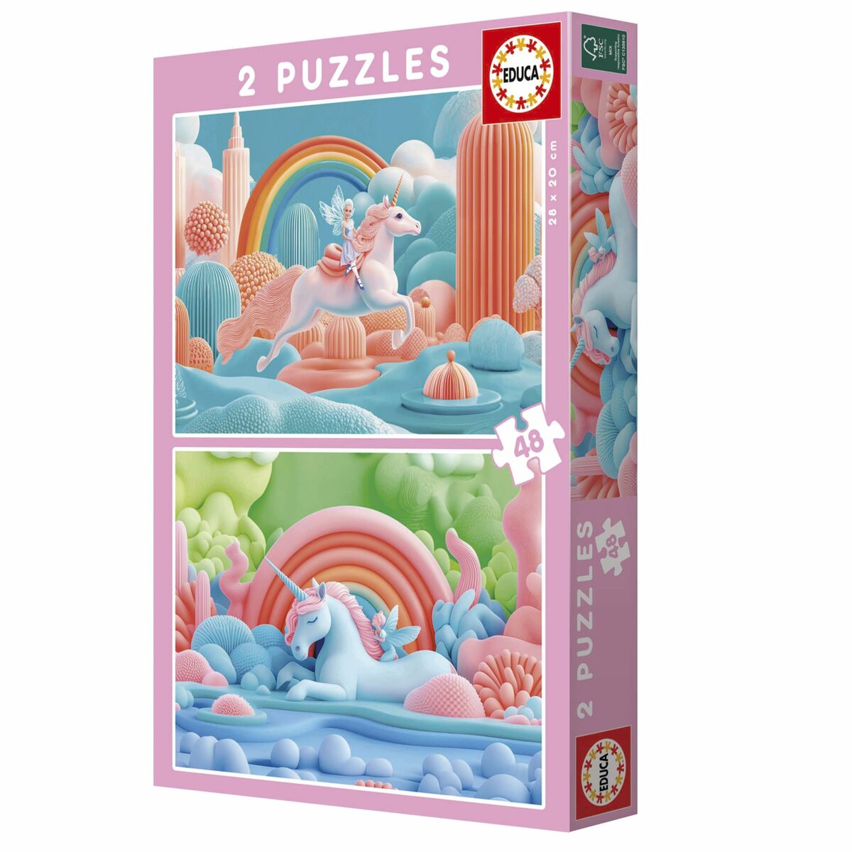 Puzzle Educa Magic Unicorns 48 Pieces (2 Units)