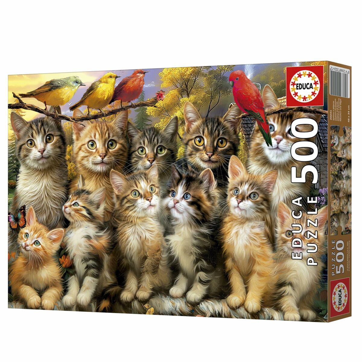 Puzzle Educa Gatitos y Pjaros 500 Pieces