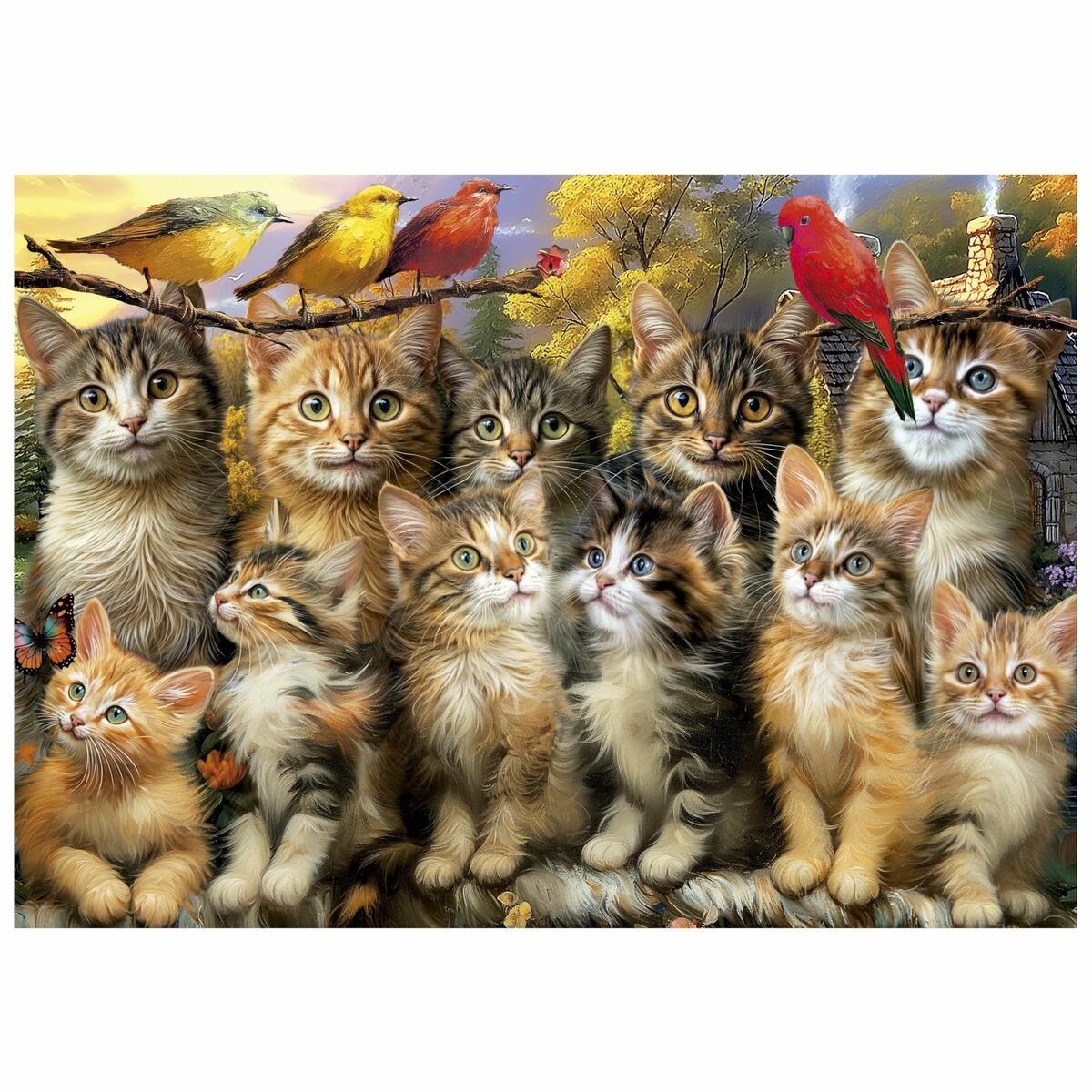 Puzzle Educa Gatitos y Pjaros 500 Pieces
